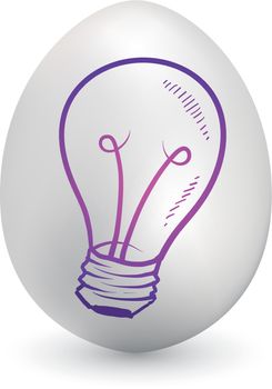 Invention light bulb easter egg vector