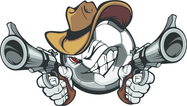 Cowboy Soccer Cartoon Shootout