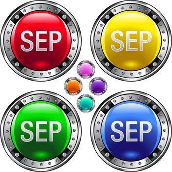 September colorful button