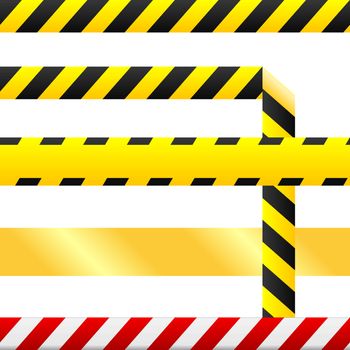 Blank caution tape seamless vector
