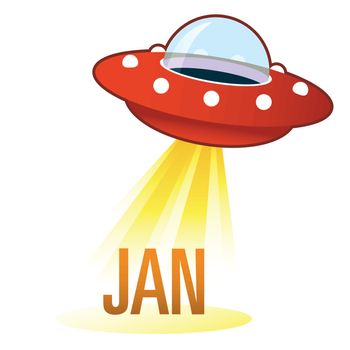 January UFO button