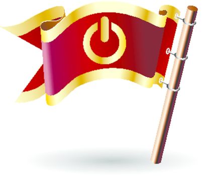 Computer power royal flag