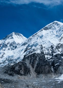 Peaks not far Gorak shep and Everest base camp