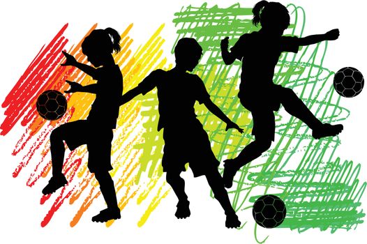 Soccer Silhouettes Kids Boys and Girls