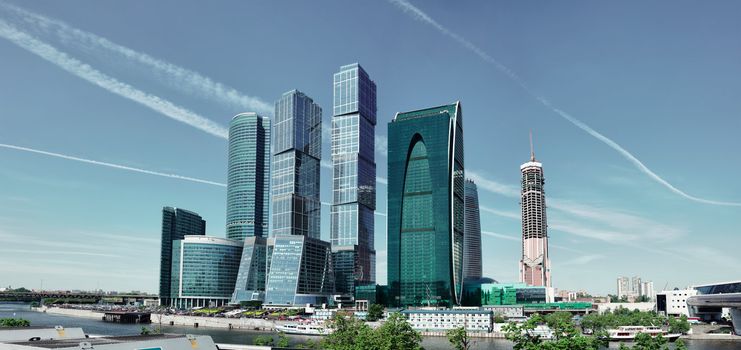 Modern skyscrapers in Moscow