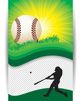 Baseball Banner Background with copy space