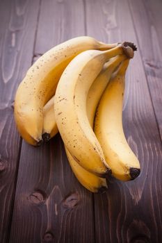 Bananas on wood table