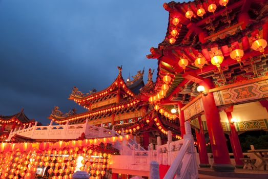 famous thean hou temple in malaysia during chinese new year cele