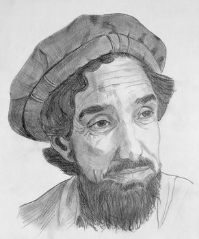 Ahmed Shah Massoud commandant portrait
