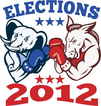 Democrat Donkey Republican Elephant Mascot 2012