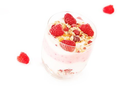 raspberry yoghurt muesli from top
