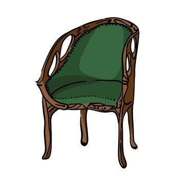 1900 style decorated armchair