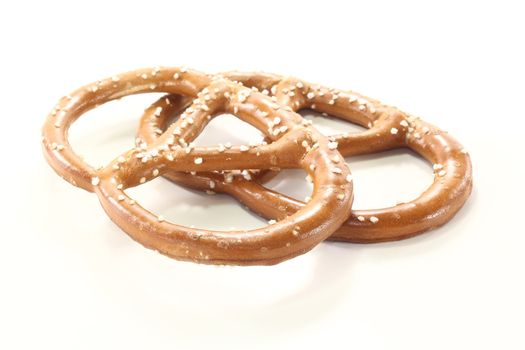 two Bavarian pretzels