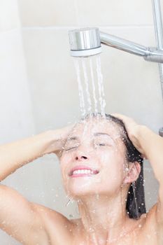 Shower woman washing