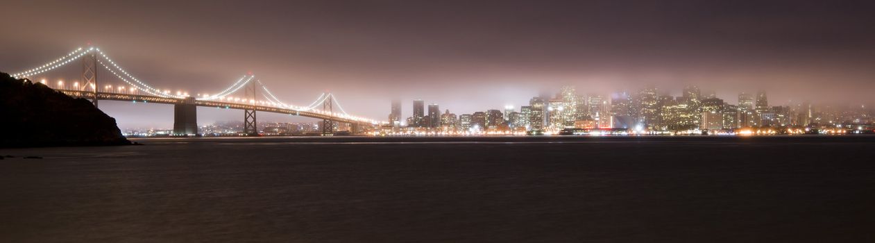 Bay Bridge and San Francisco in the Fog