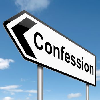 Confession concept.