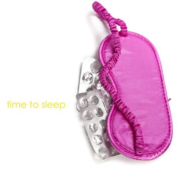 sleeping mask and pills