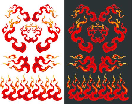 Fire and Flames Vector Graphic Ilustrations
