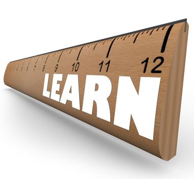 Learn Word on Ruler Measure Education Progress Growth