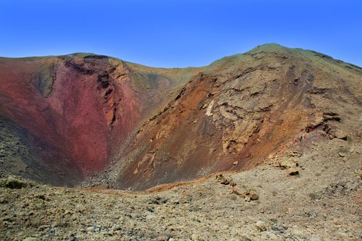 Lanzarote Timanfaya volcano crater in Canaries