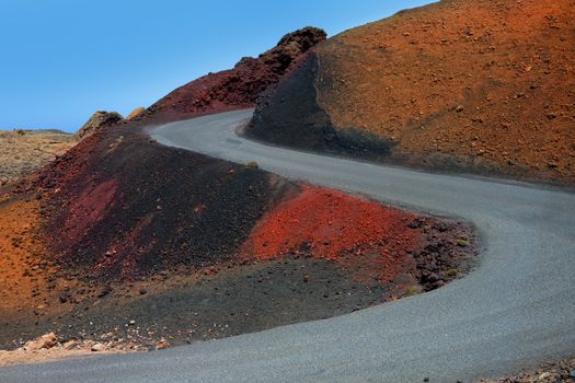Lanzarote Timanfaya Fire Mountains road