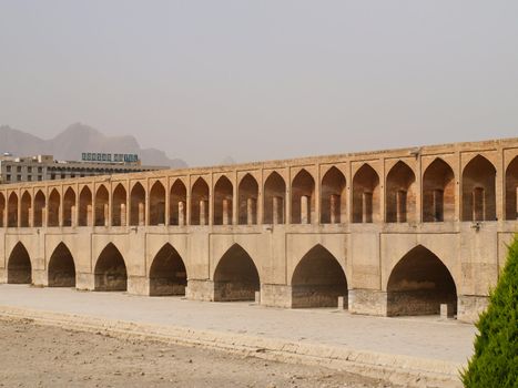 Isfahan, Iran- May 9-33 pol Allah Verdi Khan bridge in Isfahan, 