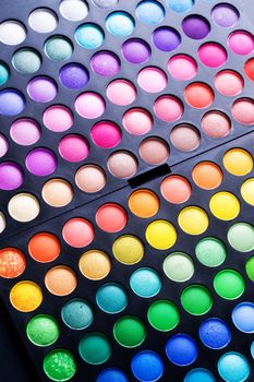 Makeup. Professional multicolor eyeshadow palette