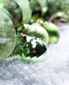 Christmas Decoration with Snow