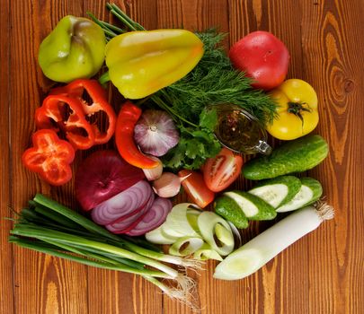 Ingredients of Vegetable Salad