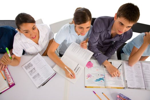 teenagers in classroom