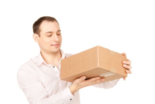 businessman with parcel