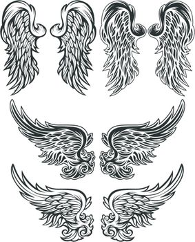 Angel Wings  Vector illustrations