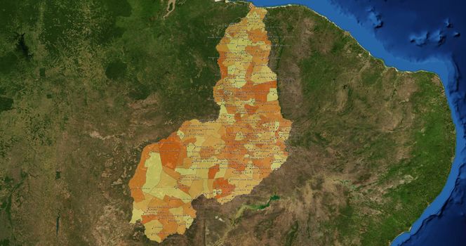 Boundaries of Piaui State - Brazil