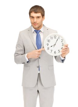 man with clock