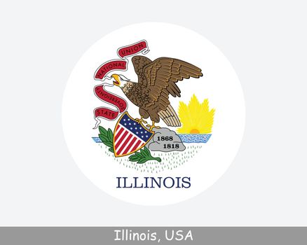 Illinois Round Flag