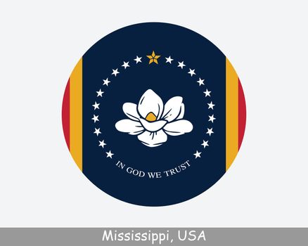 Mississippi Round Flag