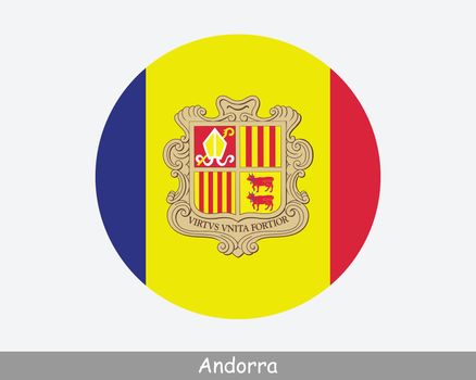 Andorra Round Flag
