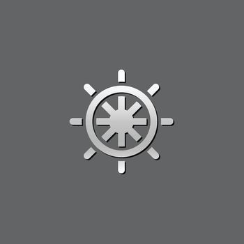 Metallic Icon - Ship steer wheel