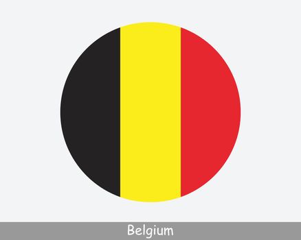 Belgium Round Flag