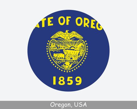 Oregon Round Flag