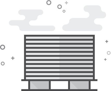 Flat Grayscale Icon - Printing stack