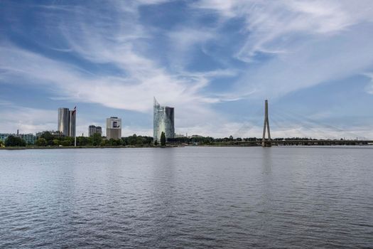 Daugava river in Riga, Latvia