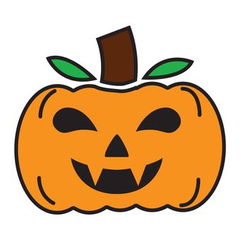 Simple illustration of halloween pumpkin