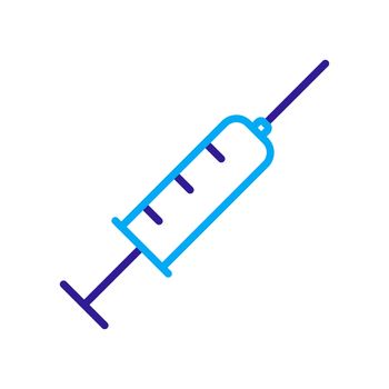 Syringe vector icon. Medicine and healthcare sign