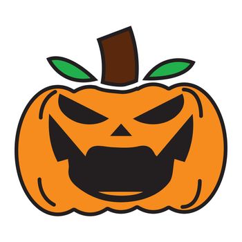Simple illustration of halloween pumpkin