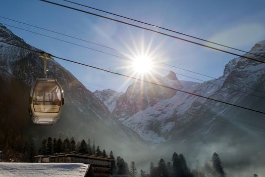Cable Car in Ski Resort
