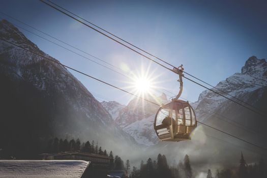 Cable Car in Ski Resort