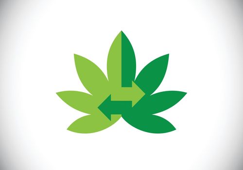 Cannabis logo. Cannabis Marijuana sign symbol icon design