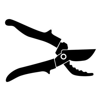 Secateur garden pruner pruning shears Clippers Hand scissors Manual cutting icon black color vector illustration flat style image