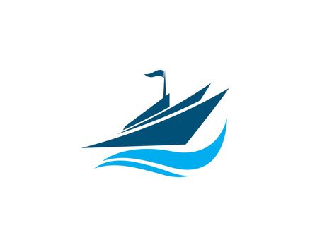 cruise ship Logo Template